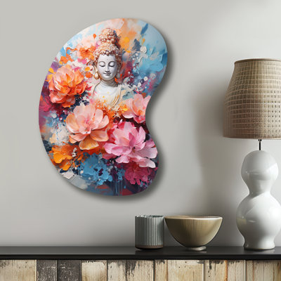 Teig - Unique Shape Meditation Metal Wall Decor, Asymmetrical Metal Wall Sculpture Print