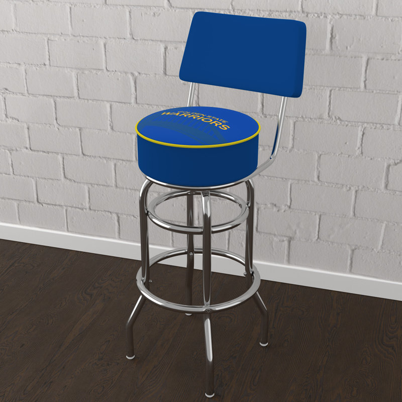 Swivel Upholstered Counter Stool with Metal Frame