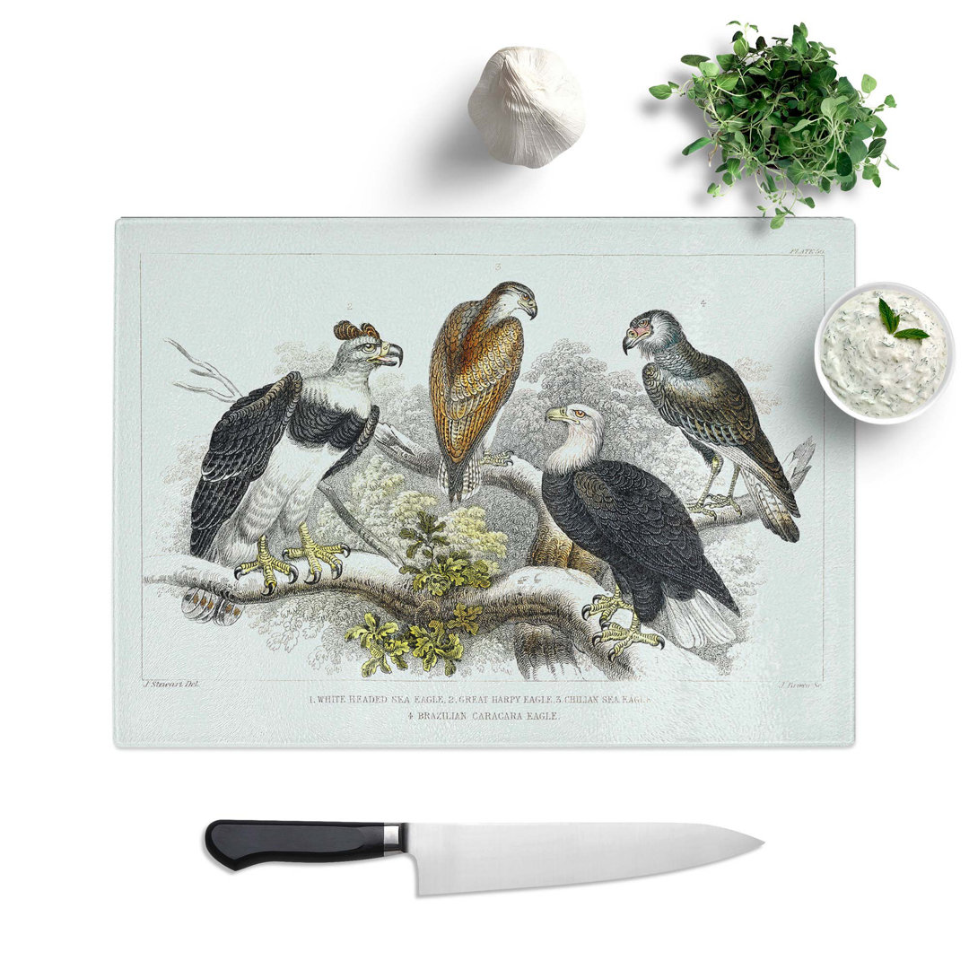 Glass Eagle Birds by Oliver Goldsmith Chopping Board