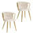Modern Velvet Dining Chairs Set of 2, Woven Upholstered Dining Chairs with Slver Metal Legs, Modern Accent Chairs for Living Room, Dining Room, Kitchen-1541462820-1541462821