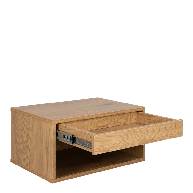 Rovirosa 50cm W Plywood / Laminate Board Bedside Table, Brown
