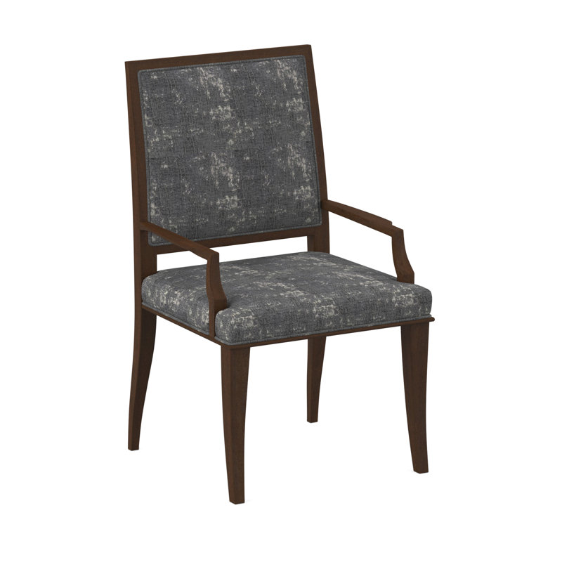 Princeton Arm Chair, American Walnut, Venice Linen