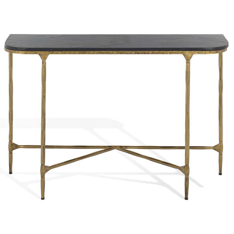 Janowsky Metal Console Table, Black