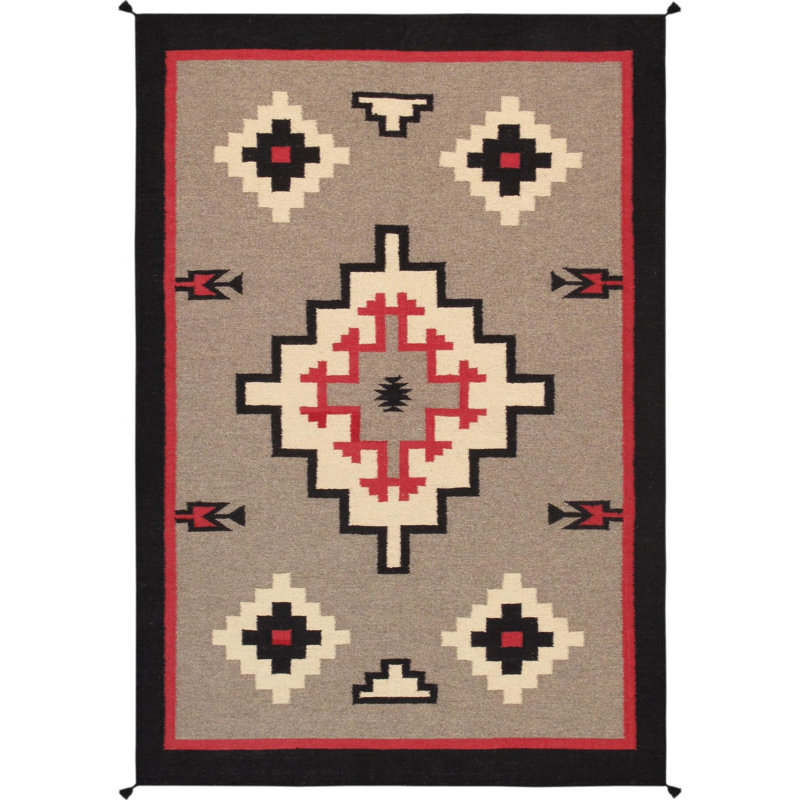Tuscany Wool Oriental Area Rug in Mocha