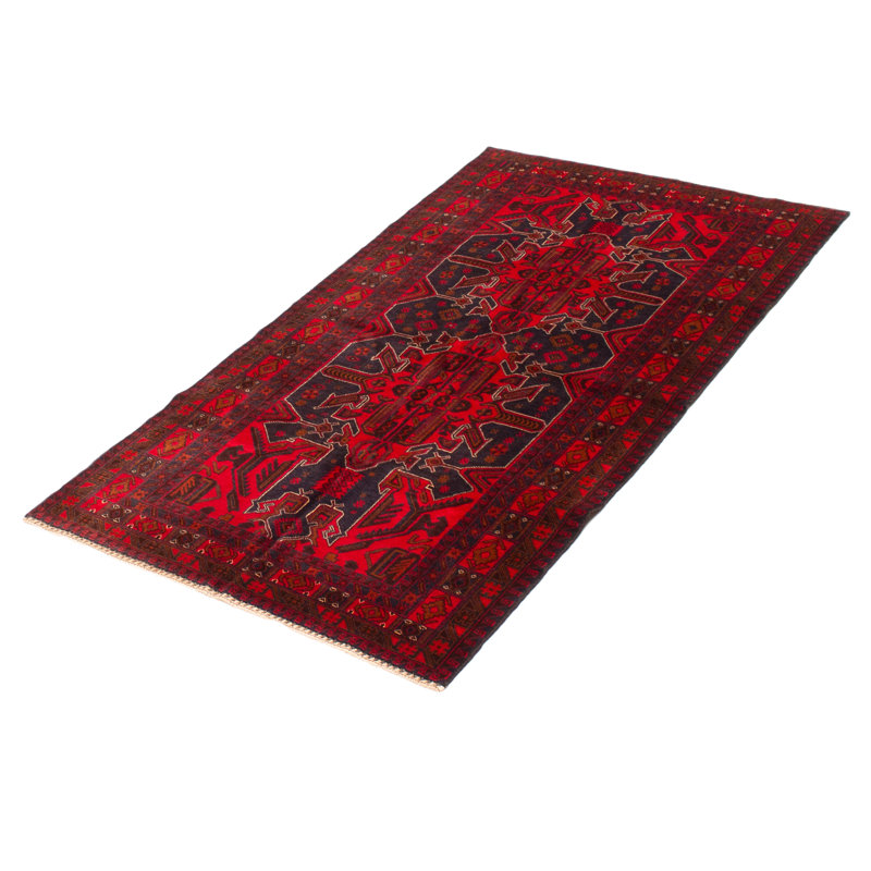 Tapis rouge Teimani 3 pi 9 po x 6 pi 9 po