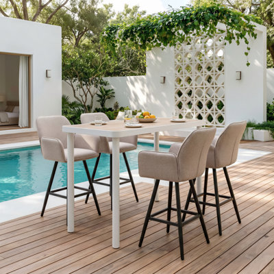 Tabouret de bar pivotant Sieve beige