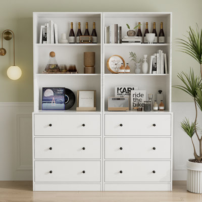 Marta 71'' H X 23.6'' W Standard Bookcase Cabinet