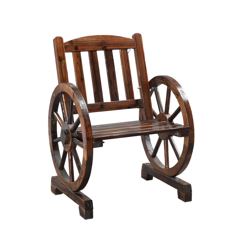 Wagon-Inspired Solid Wood Patio Dining Chair
