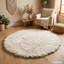 Magnifiques tapis grecs Flokati. Long poil de laine organique de 3,5 po. Tapis naturel en laine blanc cassé.-787349885