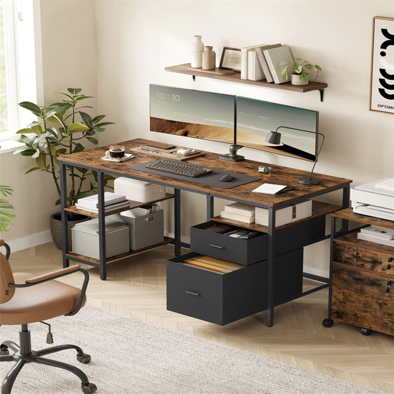 Metal Base Computer Desk