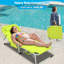 Chaise de bronzage 3 en 1 robuste avec trou pour le visage Chaise longue réglable à 5 positions pour l'extérieur-818308538