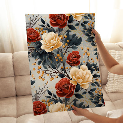Floral Rose Flowers IX Shabby Chic Unframed Art Print