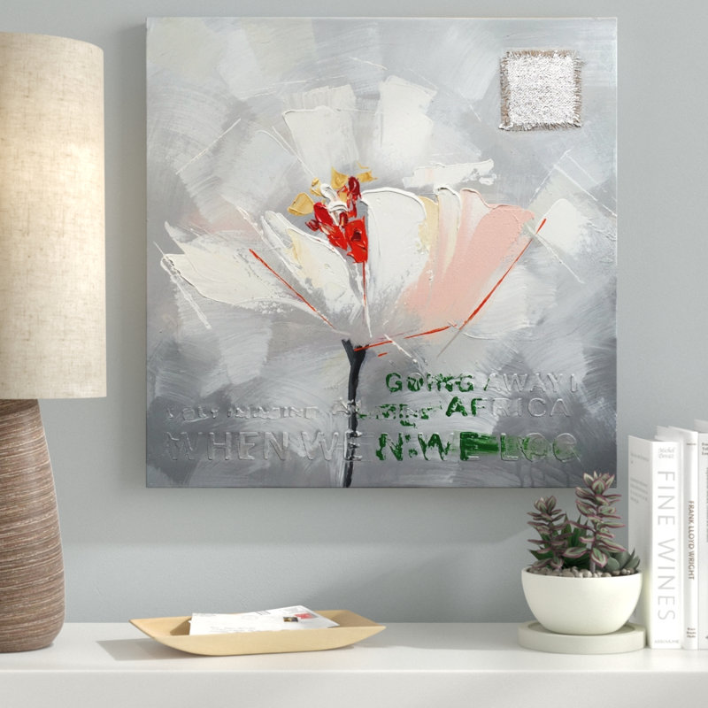 «Flower in Memory II», reproduction de peinture à l'huile sur toile tendue