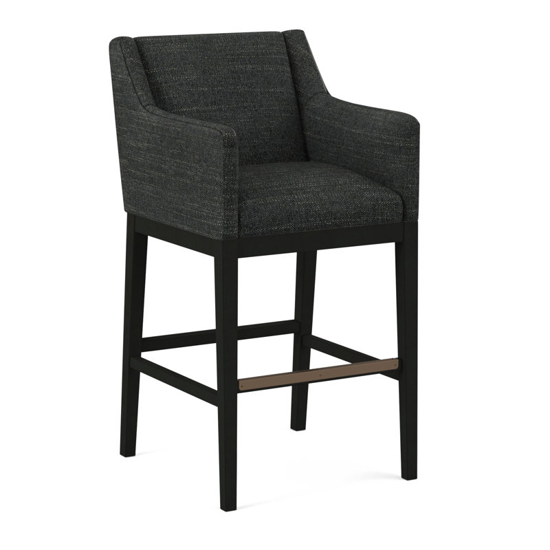 Upholstered Stool, 61626-87, Black