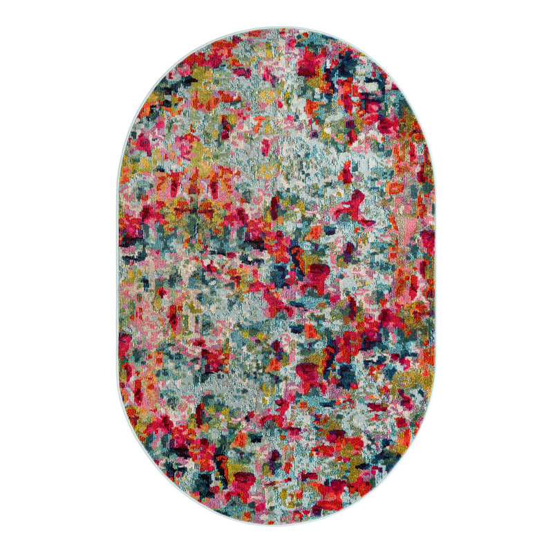 Hashimoto Abstract Multi Area Rug, Oval 4'1" x 6'1"