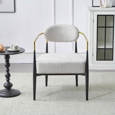 Fauteuil d'appoint élégant noir Mid-Century Living