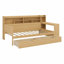 Lit de jour en bois avec tablettes de rangement, lit multifonctionnel avec deux tiroirs de rangement et bureau d'étude-1748805019
