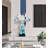 38.58" Blue+Silver Resin+Marble Decorative Objects