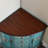 Rustic Corner Cabinet with Vintage Handles