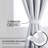 Blackout Grommet Silver Pattern Printed Curtains, -111804789-111804791