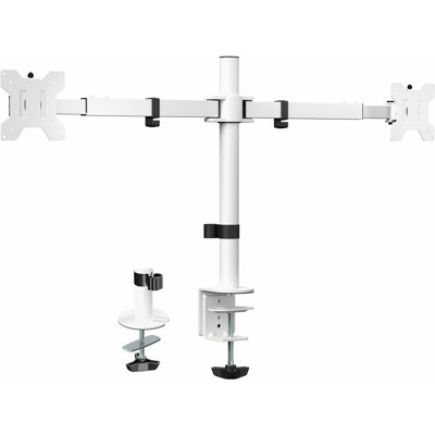 Support de bureau blanc pour écrans 27 "à 38" Vivo pouvant supporter jusqu'à 22 lb