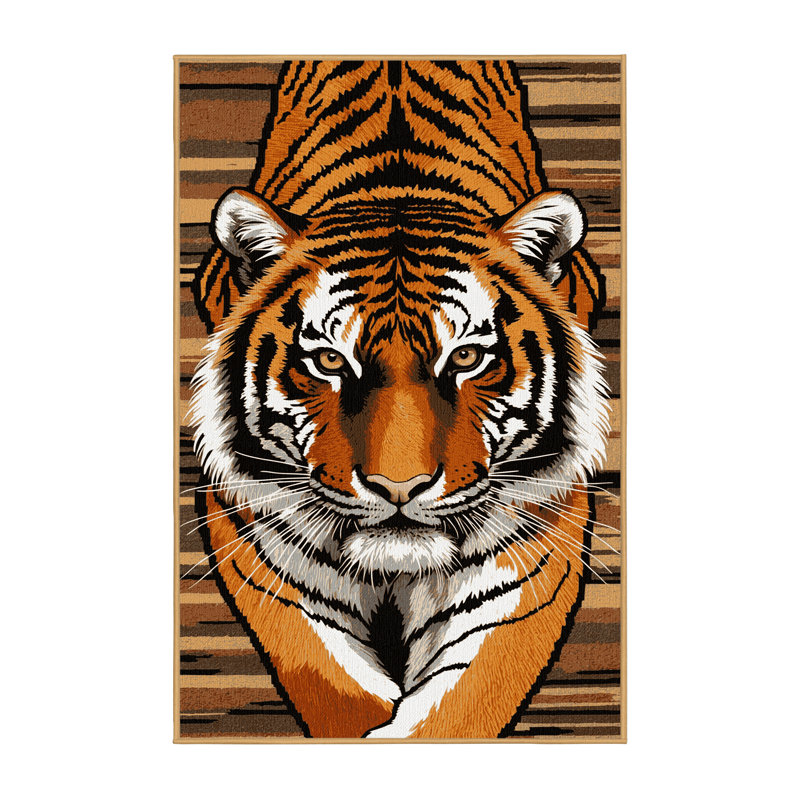  Tapis lavable en forme de tigre de Chine méridionale, Rectangulaire 2 pi x 3 pi