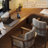 Walnut L-Shaped Solid Wood desks-107938148-107938144
