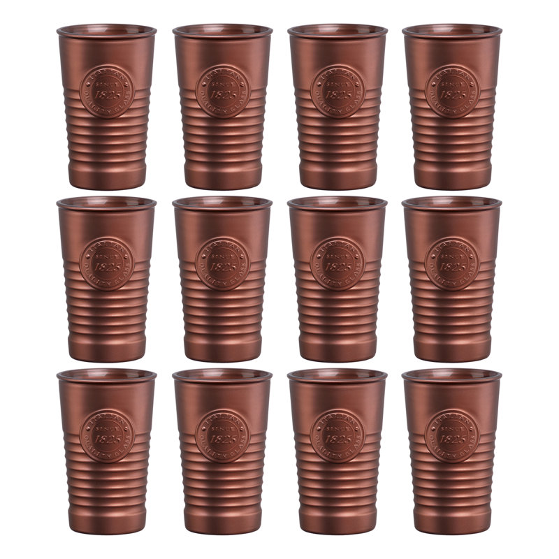 325ml Drinking Glass, 12, Gold