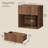 22.8" W Mid-Century Modern Wood Nightstand,1-Drawer with Open Cubby,Fluted Nightstand with Storage