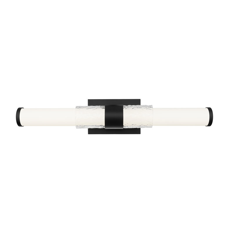 Meuble-lavabo 1 lumière Atchley, H 4,75 po x l 25 po x P 4 po, Noir mat
