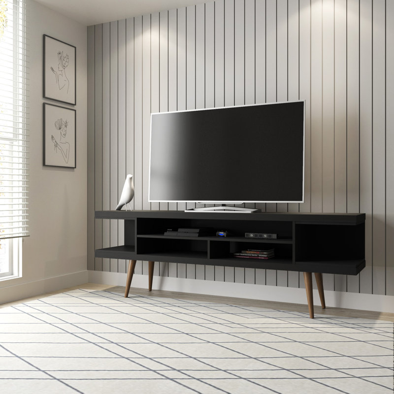 Meuble télé 70 po Utopia, Noir, H 24,01 po x L 70,47 po x l 14,02 po