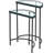Silber Glass Top Frame Nesting Tables