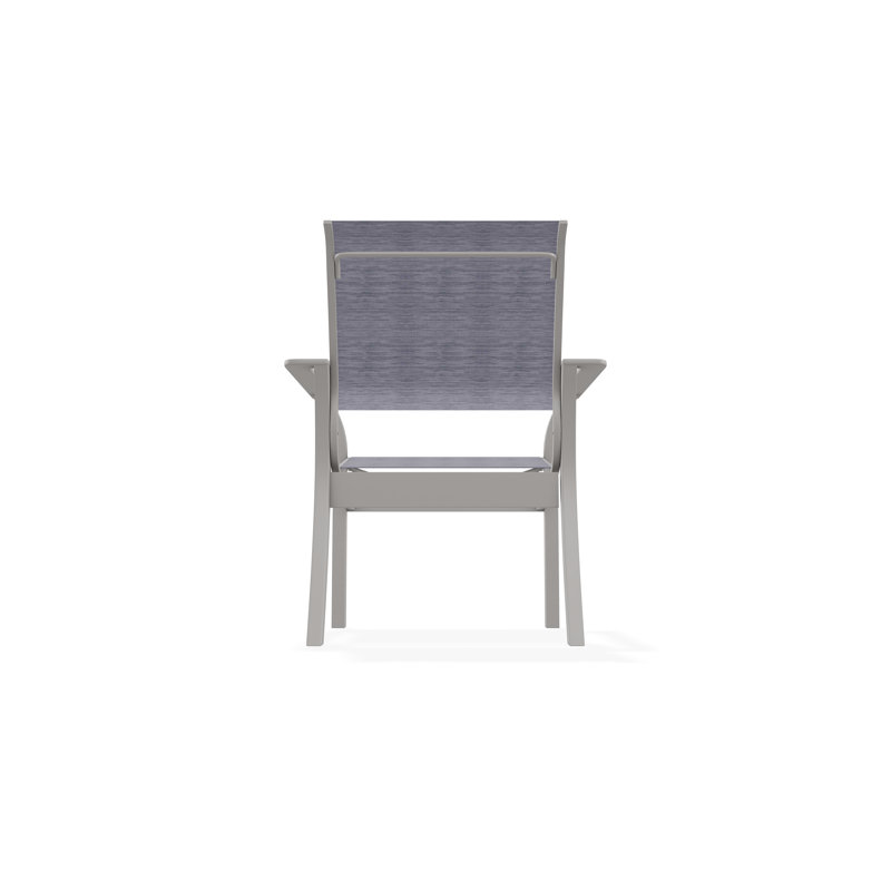 Leeward Outdoor Dining Chair, Brooks, Warm Gray