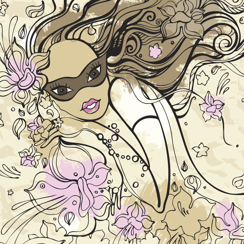 Beautiful Woman - Wrapped Canvas Print, 30cm H x 30cm W x 3.8cm D