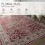 Tapis floral rouge / gris clair Katarina-630073331