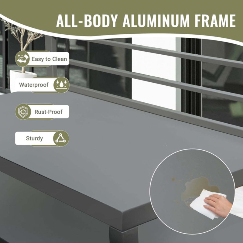 Îlot de cuisine extérieur avec rangement, îlot de rangement en aluminium avec fixation murale