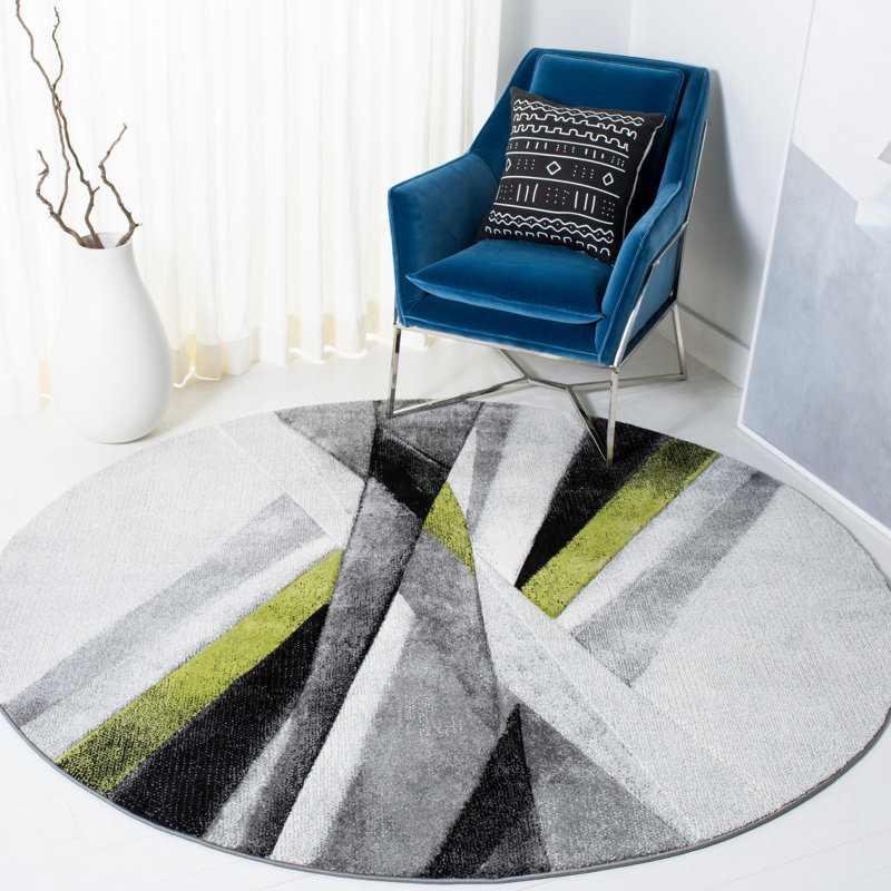 Tapis géométrique Tooele Performance, Rond 6 pi 7 po
