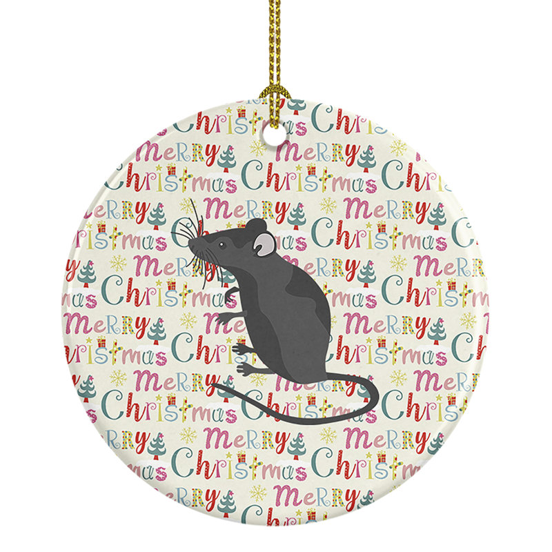 Ornement suspendu en satin souris