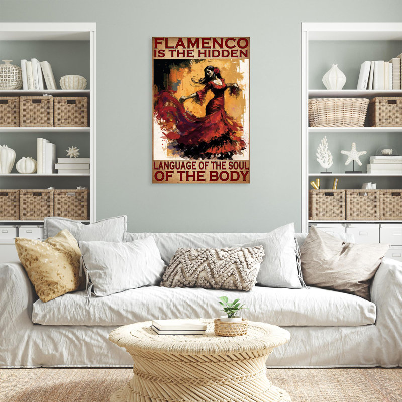 «Flamenco Is The Hidden», impression sur toile, H 36 po x l 24 po x P 1,25 po