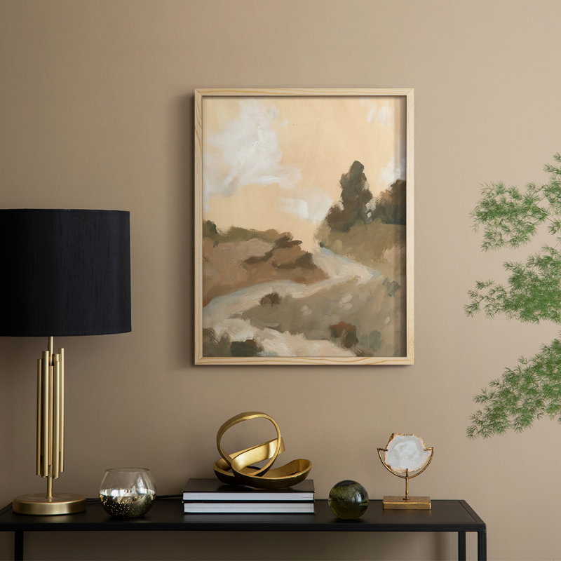 Hillside Walking Path I Framed Print - Solid Wood