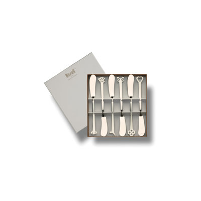 Mepra Gift Box 6 Pcs Butter Spreaders Evento Stainless Steel