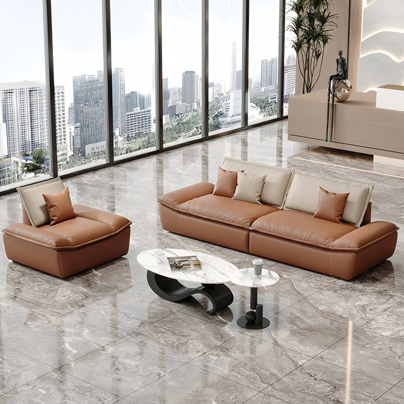 European minimalist sofa tea table combination