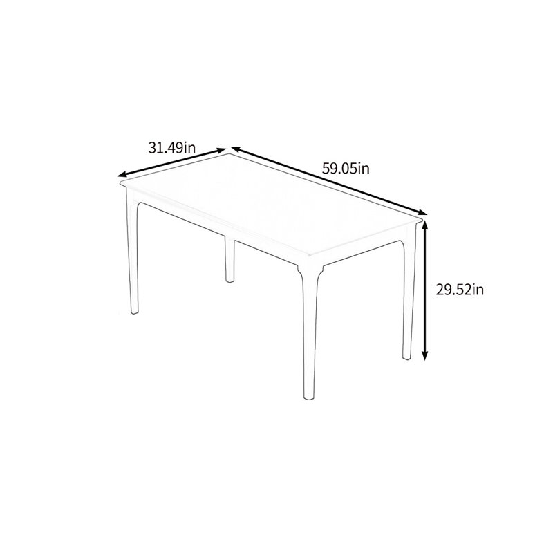 Taheim, Noir, noir, noir, noir, H 29,52 po x L 59,05 po x l 31,49 po