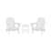 Moncrief 2 - Person Plastic Folding Adirondack Chair with Table