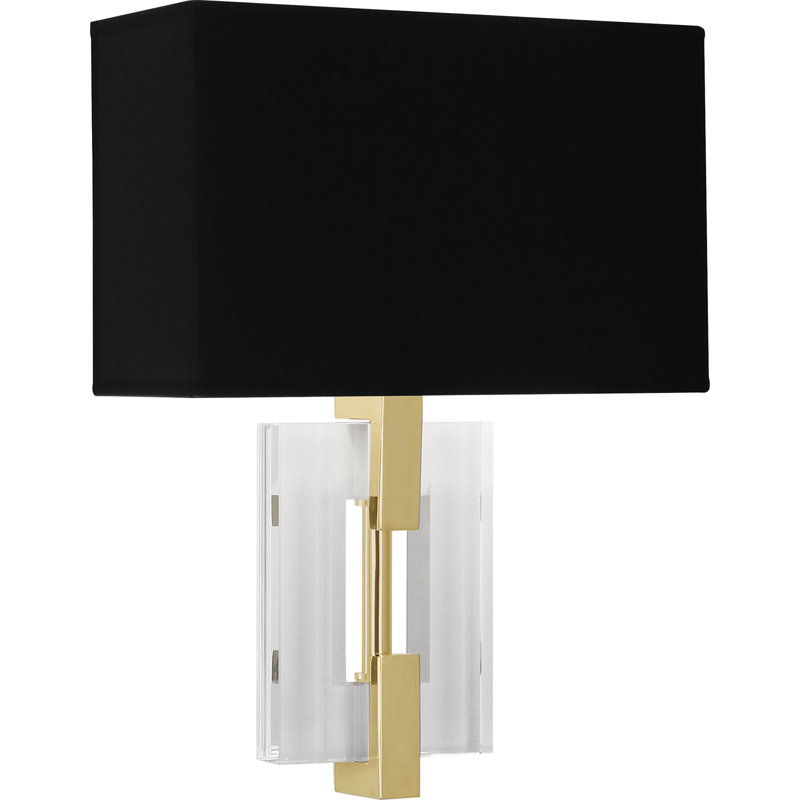 Lincoln 1 - Light Armed Sconce, Modern Brass, Black/Matte Silver Lining