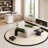 Curved negotiating  leather sofa