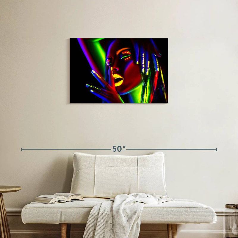 Shuttleworth Neon Makeup, 20" H x 30" W