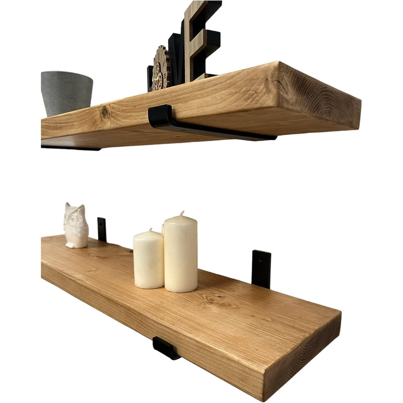 Pellenberg Bracket Shelf, 80cm H x 30cm W x 10cm D, Natural