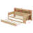 Wooden Daybed With Storage Shelves, Multi-Functional Bed With Trundle Bed And Study Desk-2007182285