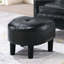 Chaise contemporaine tapissée noire et, nappe ouatée en fibres, ressort, mousse, ajoute une touche d'élégance à la sangle de la pièce assortie, quincaillerie, convenant à un coin détente-1890370849